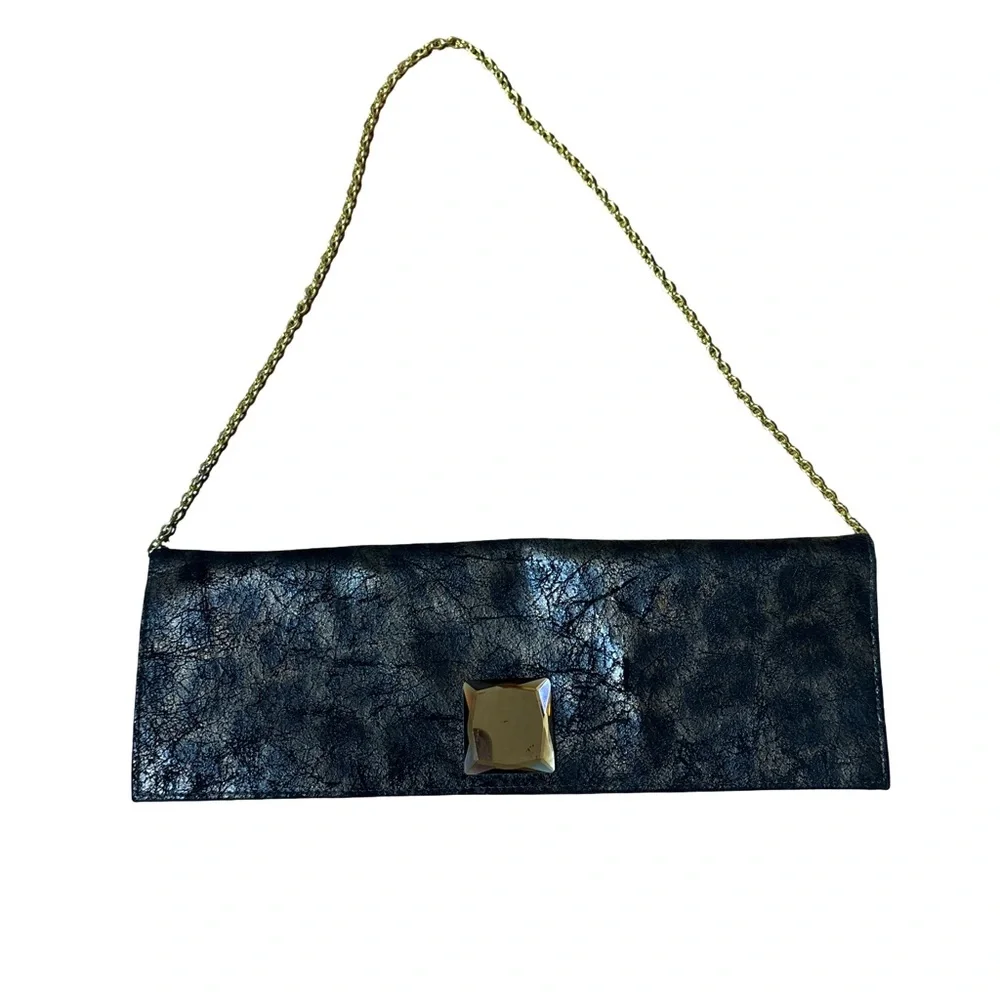 Chinese Laundry Black Satchel with Gold Chain